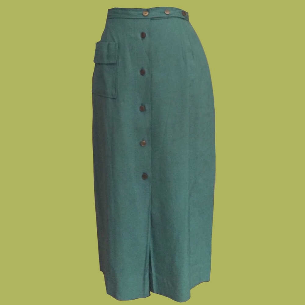 Vintage Green Pencil Skirt
